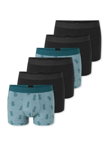 Schiesser Trunk 955 in schwarz,türkis