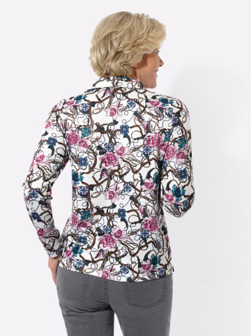 WITT WEIDEN Poloshirt in ecru-rosé-bedruckt