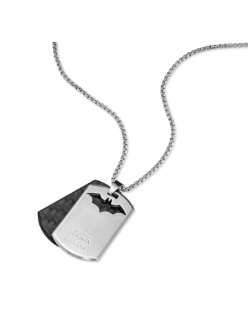 Police Herren-Halskette Bat-Shield Silberfarben