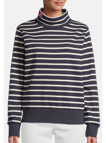 Salzhaut Sweatshirt IRMGARD in Navy-Beige