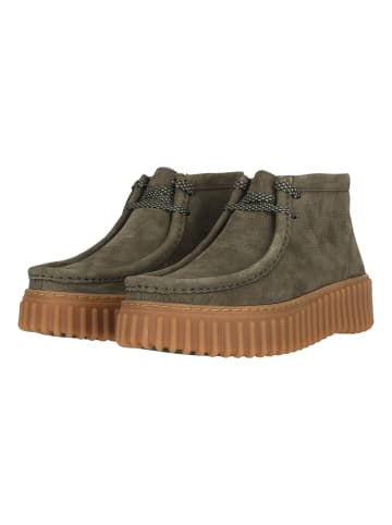 Clarks Schnürschuhe Torhill Moss Dark Green Nub in 3001C Dark Green Nub