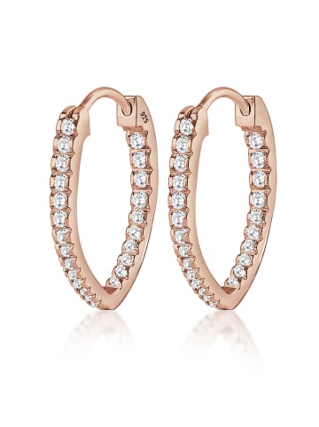 Elli Ohrringe 925 Sterling Silber Oval in Rosegold