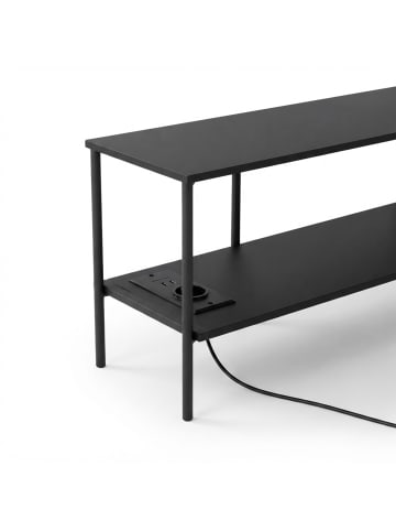 relaxdays Beistelltisch in Schwarz - (B)45 x (H)58 x (T)18 cm
