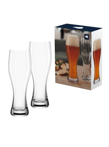 LEONARDO 2er Set Weizenbiergläser Taverna 330 ml in transparent