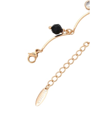 faina Women Bracelet With Beads in Rose Gold Black