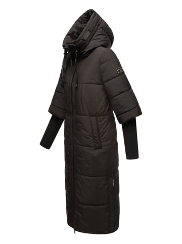 Navahoo Steppmantel Ciao Miau XIV in Black