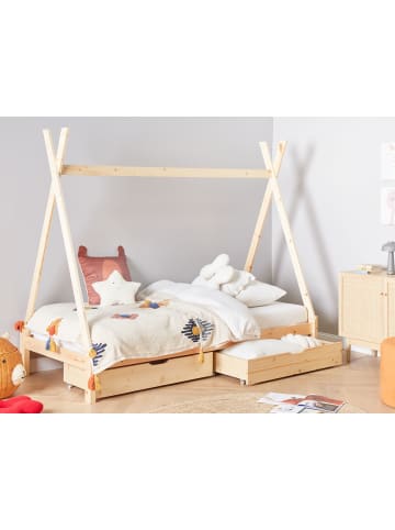 Beliani 2er-Set Kinderbett CRONAT in Heller Holzfarbton
