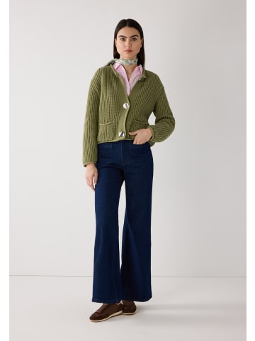 More & More gestreifte Hemdbluse in sorbet rose/offwhite