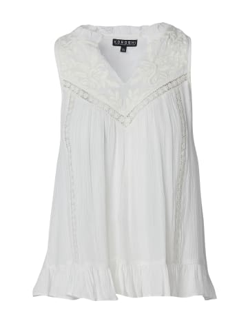 KOROSHI Bestickte Ã¤rmellose bluse in weiß