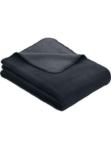 Erwin Müller Baumwollmischung Wohndecke Matera in schwarz/grau