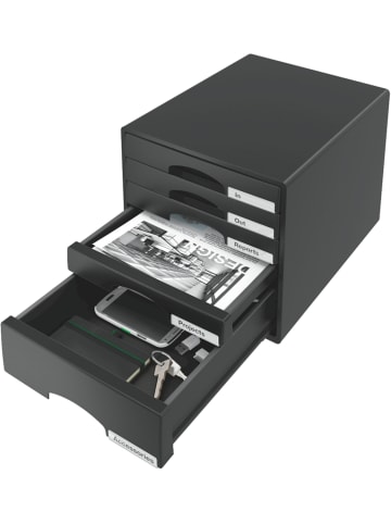 Leitz Schubladenbox Plus 5 Schubladen Polystyrol schwarz