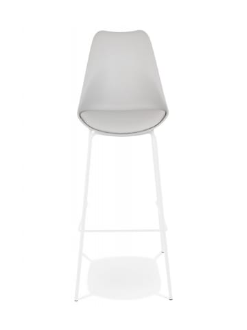 KADIMA DESIGN Barhocker LEMON Sitzhöhe 75 cm Grau Kunststoff | Modern Elegant in Grau-Weiß