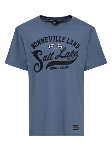 King Kerosin King Kerosin Print T-Shirt Salt Lake in blue