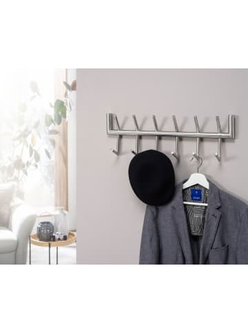 FineBuy Wandgarderobe in Silber / Metall / 60x10x19