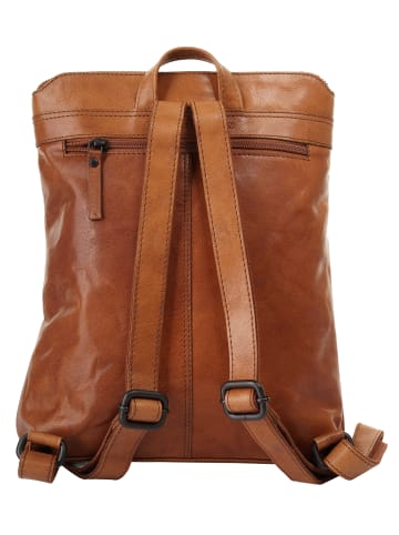 SPIKES & SPARROW Rucksack echt Leder in cognac