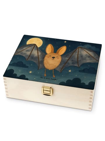 Mr. & Mrs. Panda Teekiste Fledermaus Flügel Design ohne Spruch in Weiß