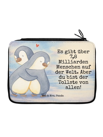 Mr. & Mrs. Panda Federtasche Pinguine Kuscheln Design mit Spruch in Weiß
