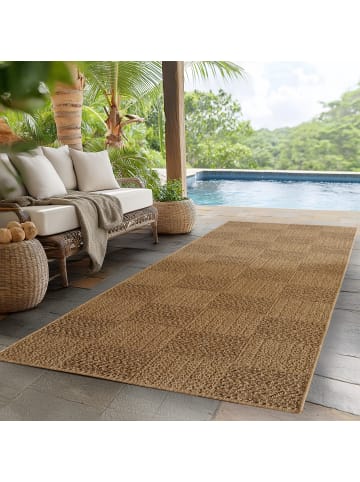 KADIMA DESIGN Teppich In-/Outdoor Jute-Optik Flachgewebe Kariert Polypropylen