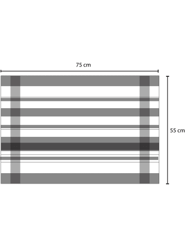 Aspero 100 Geschirrtücher aus Baumwolle in Grau gestreift