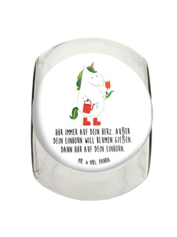 Mr. & Mrs. Panda Vorratsbehälter Einhorn Gärtner mit Spruch in Weiß
