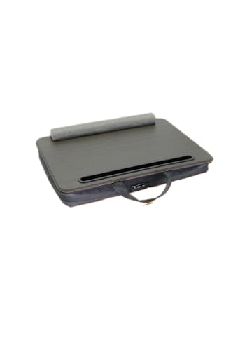 relaxdays Laptopkissen in Braun/ Grau - (B)43 x (H)7 x (T)32 cm