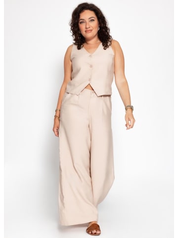 SASSYCLASSY Bundfaltenhose in Beige