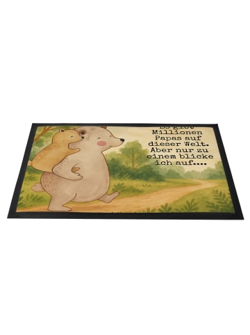 Mr. & Mrs. Panda Schmutzfangmatte Papa Bär Design mit Spruch in Weiß
