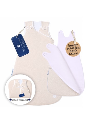 nordic coast company Babyschlafsack Ganzjahresschlafsack Premium Natur Jersey