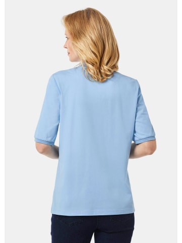 GOLDNER Poloshirt in hochwertiger Pikee-Qualität in himmelblau