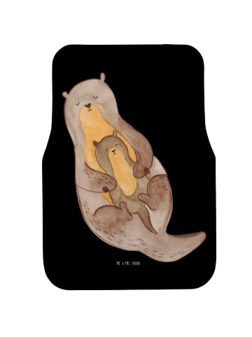 Mr. & Mrs. Panda Fußmatte Auto Otter Kind ohne Spruch in Schwarz