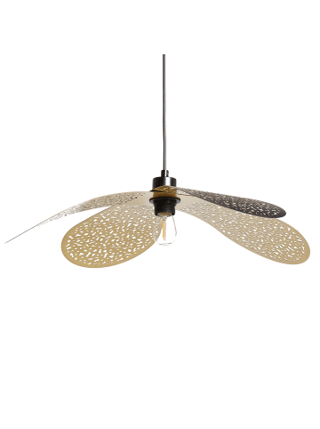 Beliani Pendelleuchten KOSHI in Schwarz/Gold - (W) 62 x (H) 149 x (L) 30 cm