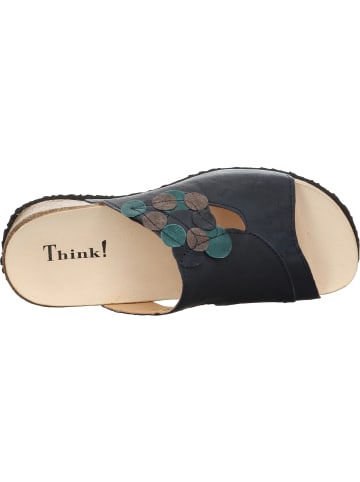 Think! Tieffußbett Pantolette MIZZI DAMEN in Navy/Kombi