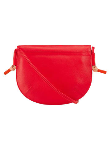 DuDu Skye Umhängetasche Leder 21 cm in red flame
