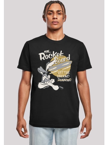 F4NT4STIC T-Shirt Looney Tunes Wile E Rocket Board Cartoon in schwarz