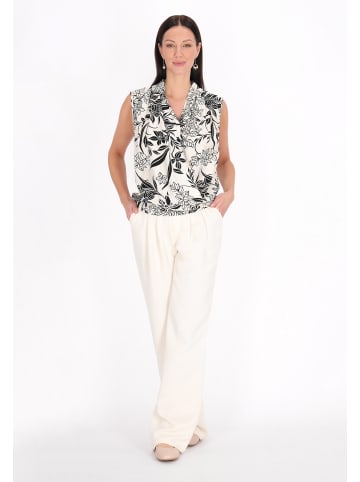 Usha Women Blouse in offwhite black