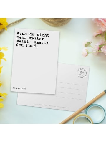 Mr. & Mrs. Panda Ansichtskarte Wenn du nicht mehr... mit Spruch in Weiß