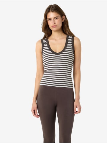 Noisy may Oberteil mit V-Ausschnitt in Chocolate Brown1