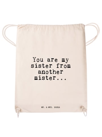 Mr. & Mrs. Panda Turnbeutel You are my sister... mit Spruch in Creme