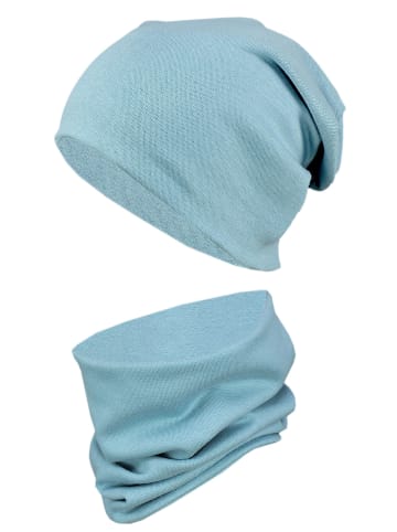 TupTam Unisex Kinder Beanie Mütze Schlauchschal Set in mint