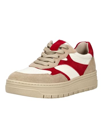 Tamaris Sneaker in Beige/Rot
