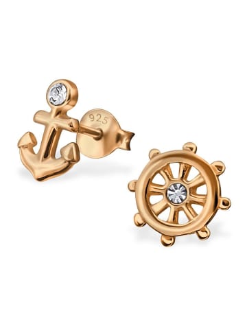 Bungsa Ohrstecker in Rosegold