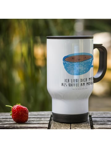 Mr. & Mrs. Panda Thermobecher To Go Kaffee Tasse mit Spruch in Weiß