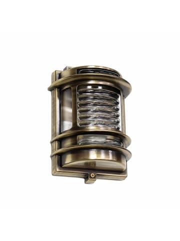 Licht-Erlebnisse Außen Wandlampe (B)16 x (H)22 cm in Messing AntikMessing Antik