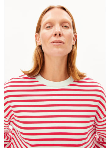 armedangels Langarmashirt Frankaa Marlen Stripe in rot beige