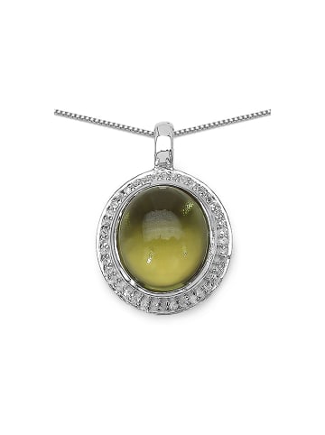 Xen Anhänger mit Kette "Lemon Quartz XEC278" in Silber