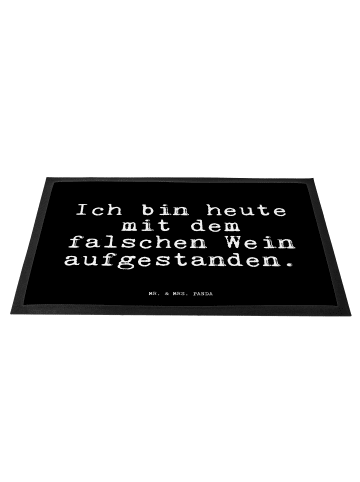 Mr. & Mrs. Panda Fußmatte außen Ich bin heute mit... mit Spruch in Schwarz
