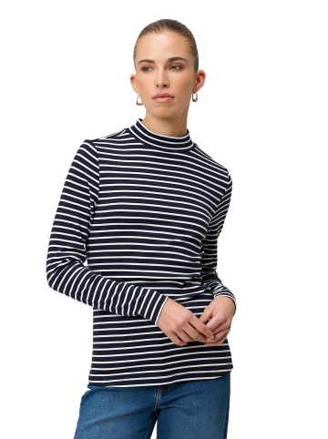 Zero  Ringelshirt mit Stehkragen in Dark BlueCream