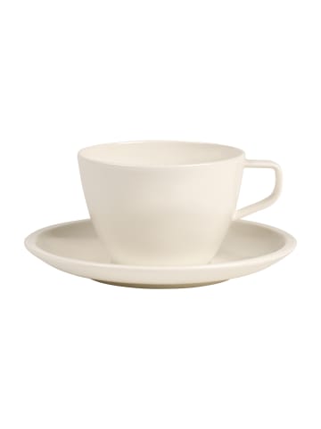 Villeroy & Boch Café au Lait-Tasse mit Untertasse Artesano Original 260 ml weiß in weiß