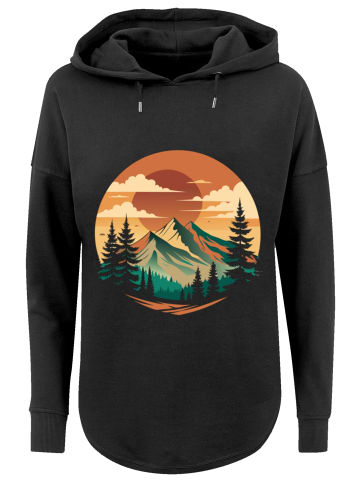 F4NT4STIC Oversized Hoodie Sonnenuntergang Berglandschaft in schwarz