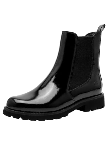 Tamaris Chelsea Boot in BLACK PAT.